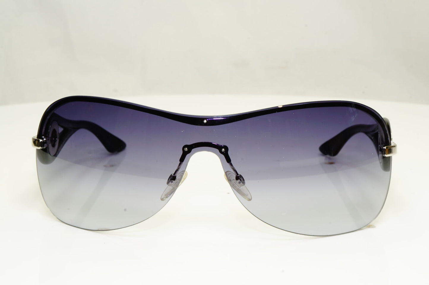 Authentic Dior Womens Shield Black Visor Shield Sunglasses Volute 3 Strass RZSJJ