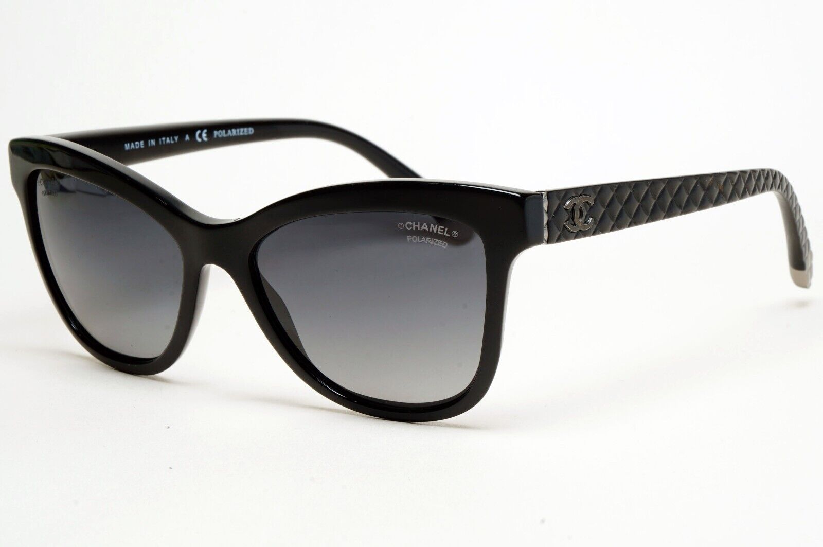 Chanel Sunglasses Polarized Black Grey Gradient Square 5330 c.501/S8 56mm 241124