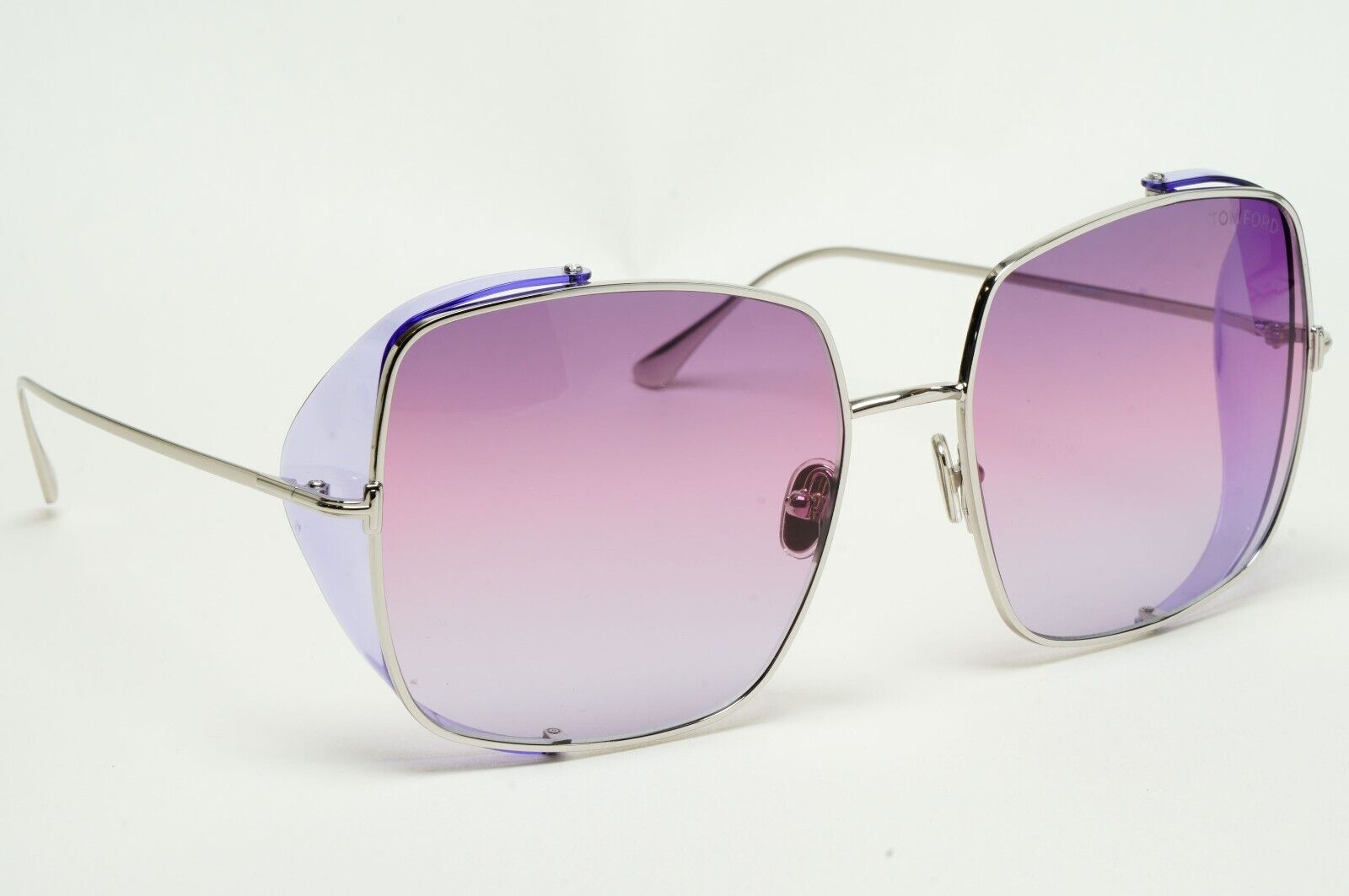 Tom Ford Sunglasses Toby-02 Pink Violet Silver Side Shields FT0901 TF 901 16Z