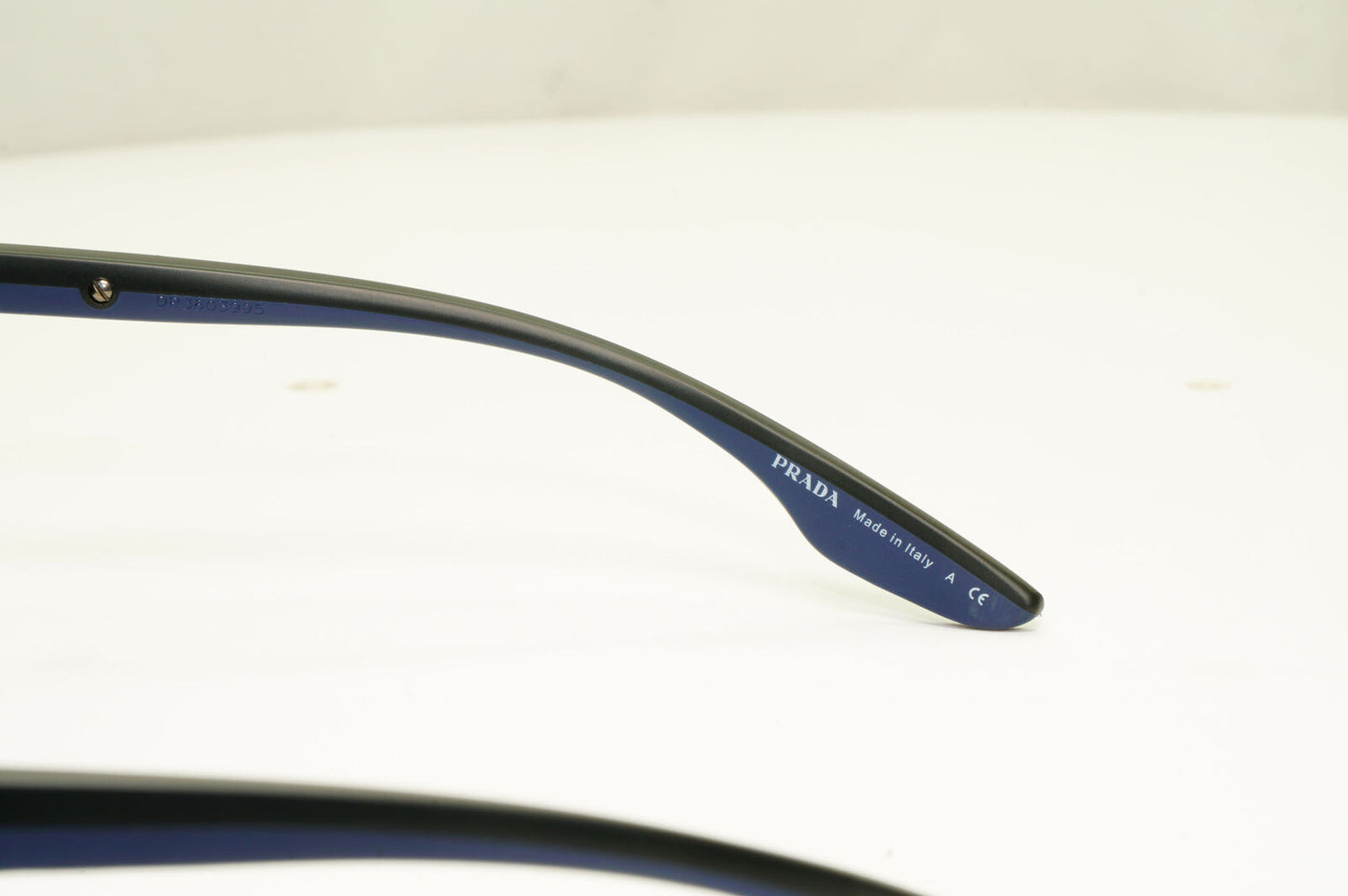 Prada Blue Mirror Sunglasses Pilot Mens Black Large SPS 50X PS50XS 02P-04I