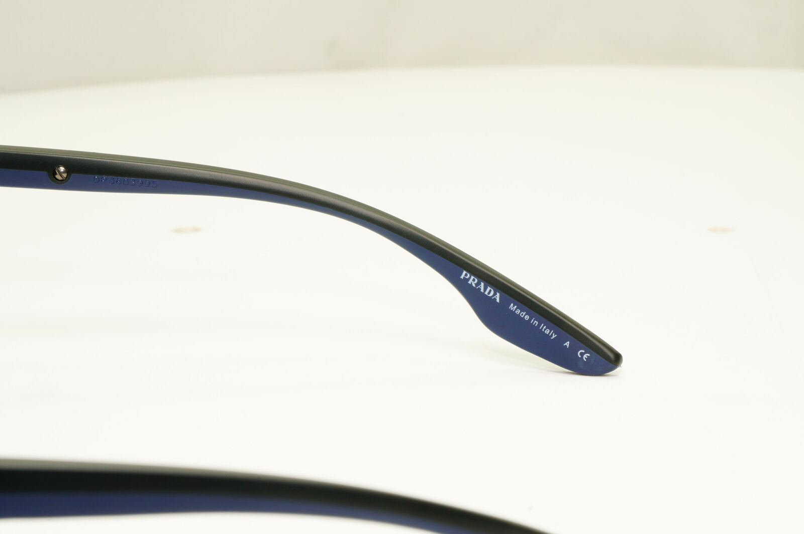 Prada Blue Mirror Sunglasses Pilot Mens Black Large SPS 50X PS50XS 02P-04I