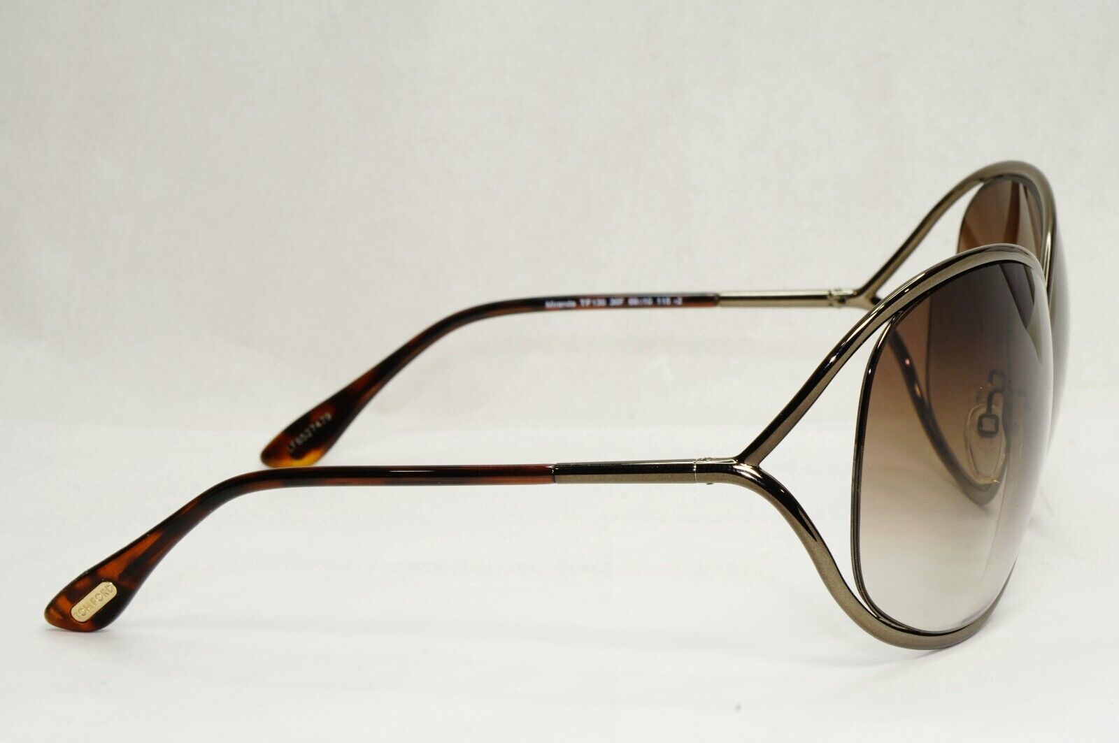 Tom Ford Sunglasses Miranda Gunmetal Brown Gradient Metal FT0130 TF 130 36F
