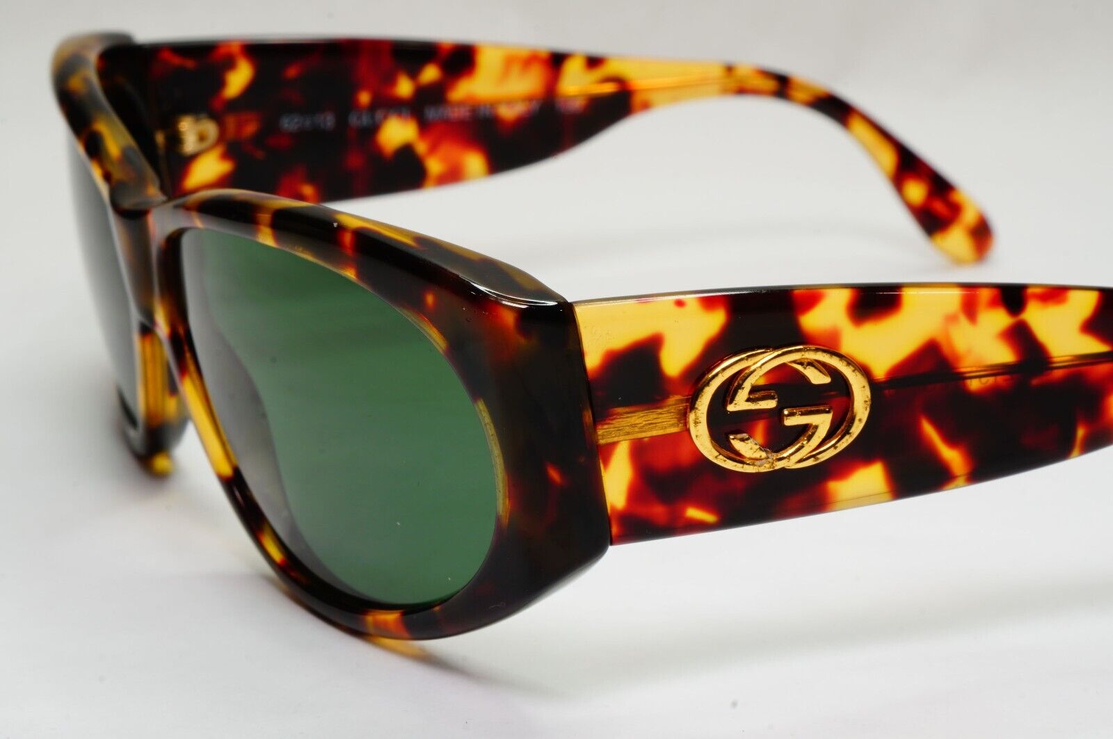 Gucci Sunglasses 1996 Vintage Brown Tortoise Green Unisex GG 2151/N/S 02Y 121223
