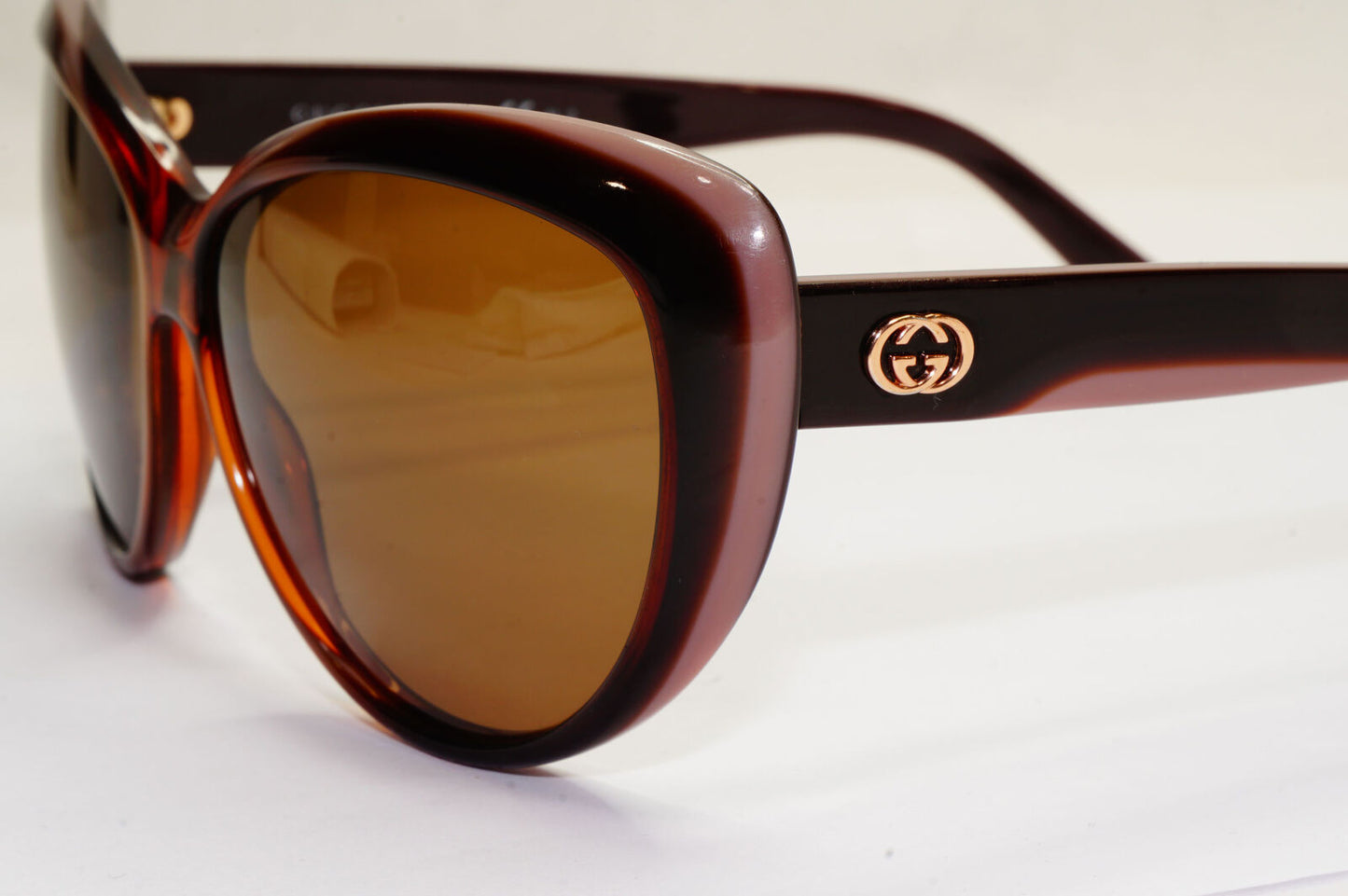 Gucci Sunglasses 2012 Vintage Brown Pink Cat Eye GG 3510/S WOFD8  180224