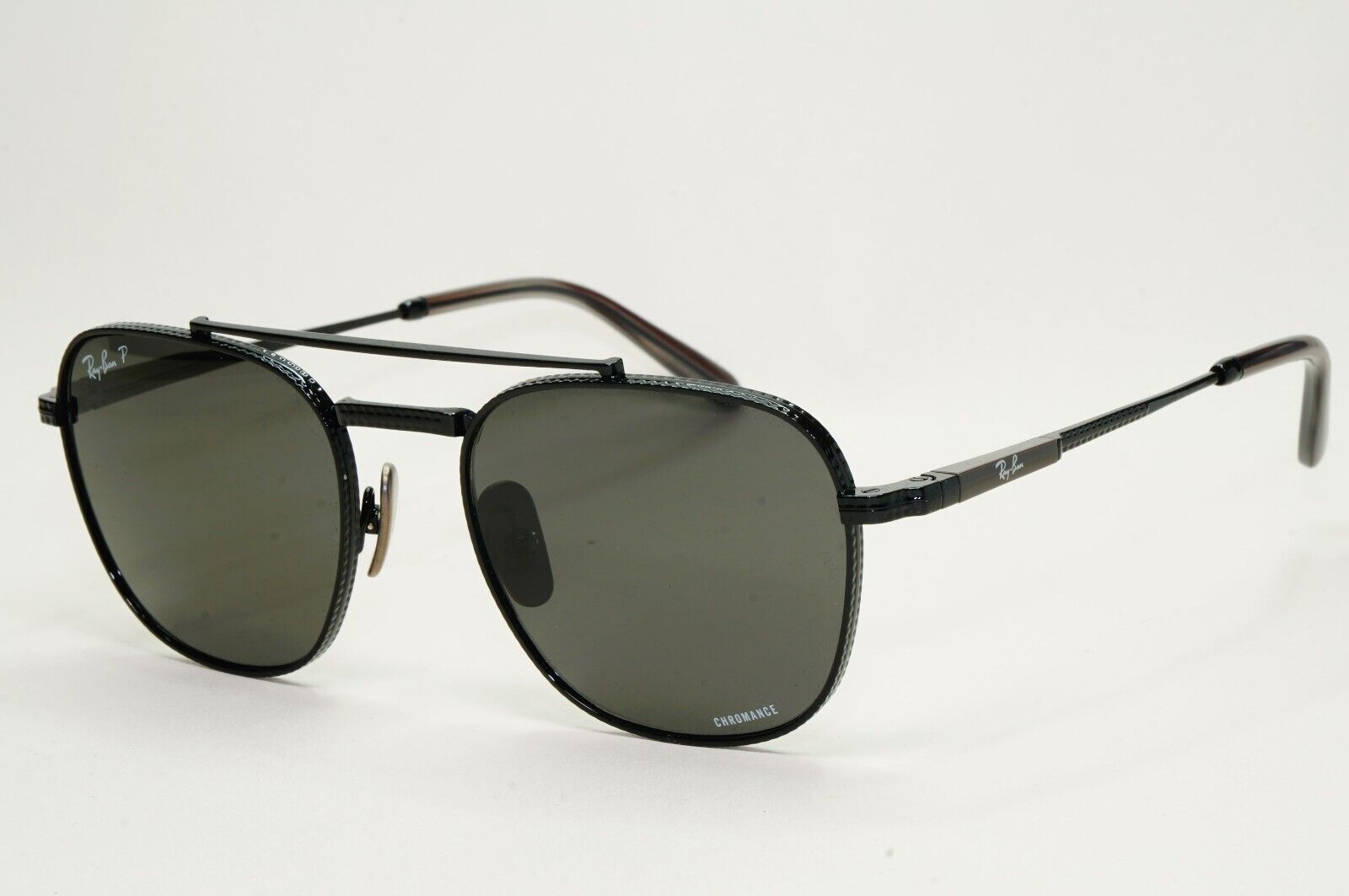 Ray-Ban Sunglasses Titanium Frank Black Polarised RB 8258 3141/K8 54mm