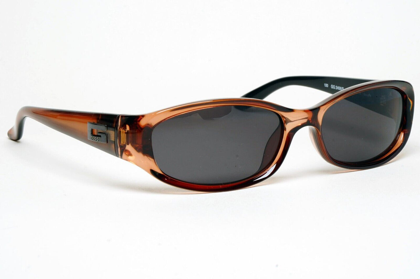 Gucci Sunglasses 1998 Vintage Brown Black Rectangle GG 2456/S E3K 55mm 060125