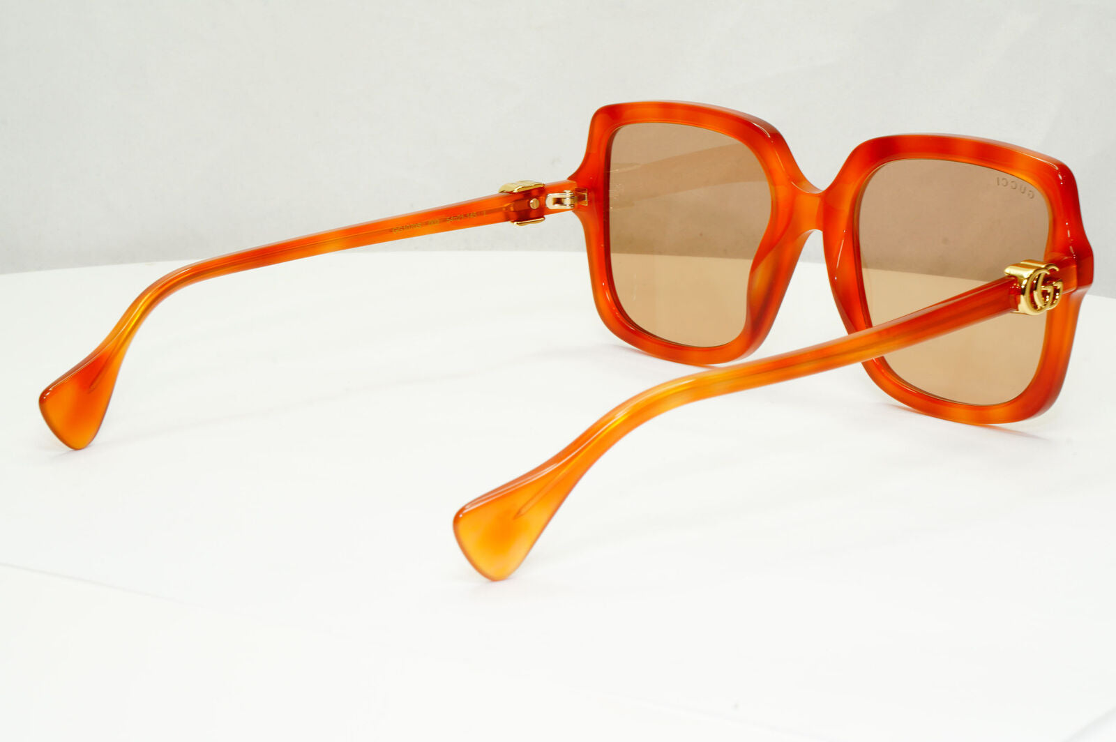 Gucci Oversized Square Sunglasses Brown Gold Large GG 1070S 002 251122