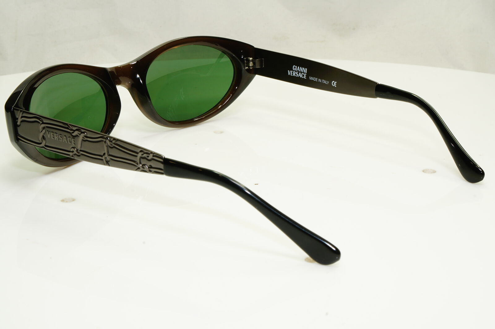 Gianni Versace 1996 Unisex Vintage Brown Gunmetal Sunglasses MOD 470/M COL 685