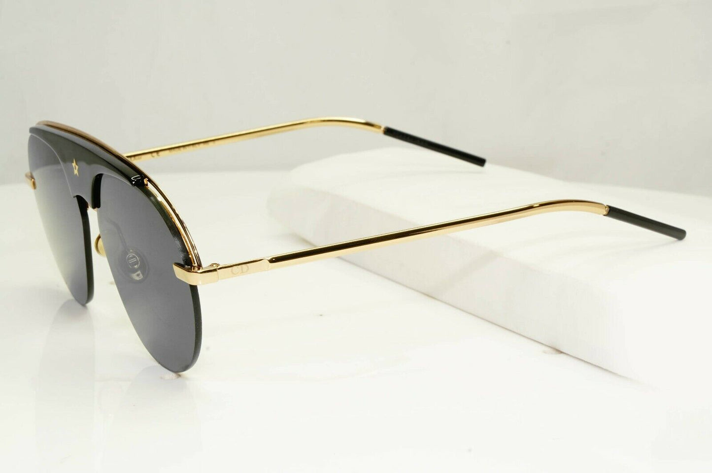 Dior Gold Black Pilot Metal Sunglasses Revolution 2M22K Star Womens Mens