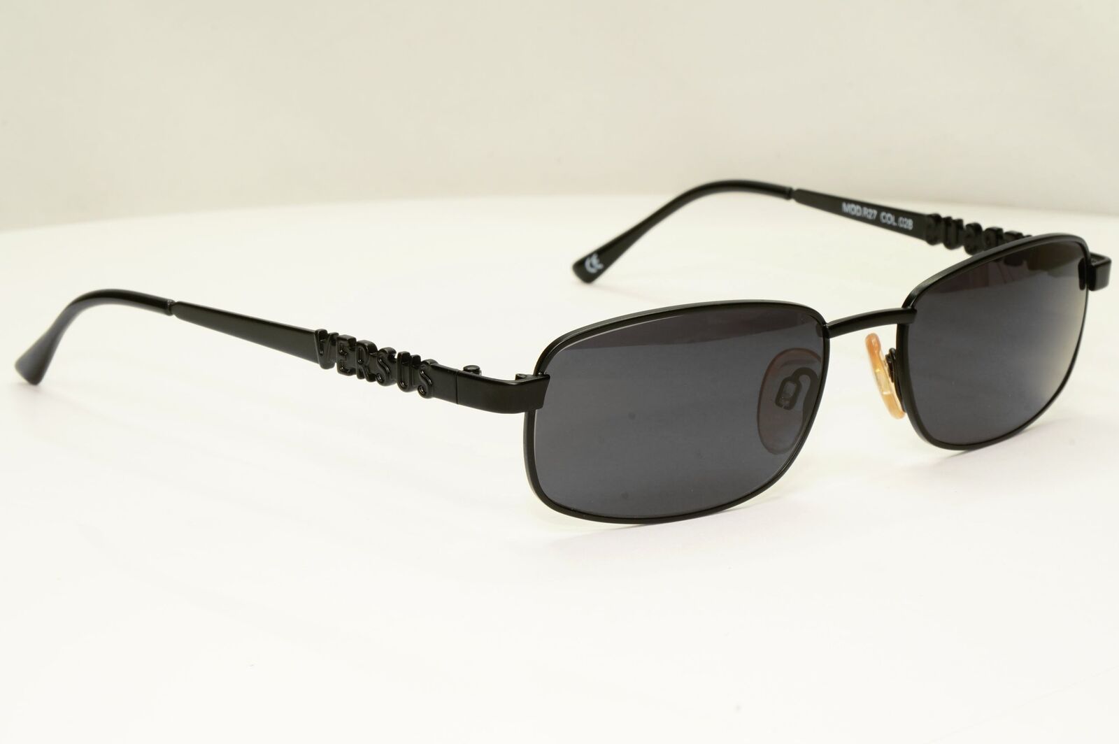 Versus 1995 Vintage Black Metal Sunglasses Gianni Versace MOD R27 COL 028