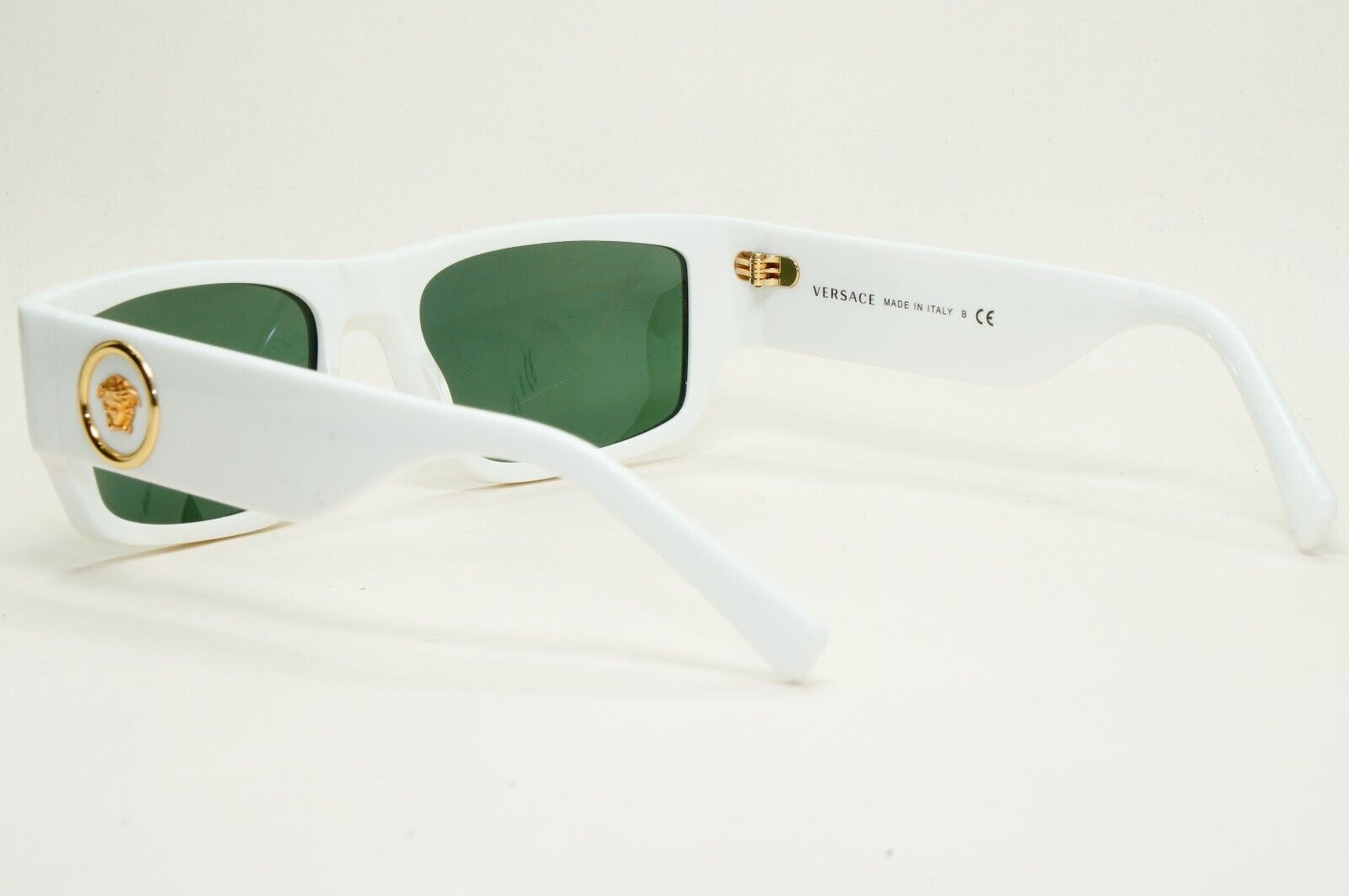 Versace Sunglasses White Green Square Gold Medusa MOD VE 4385 5327/71 56mm