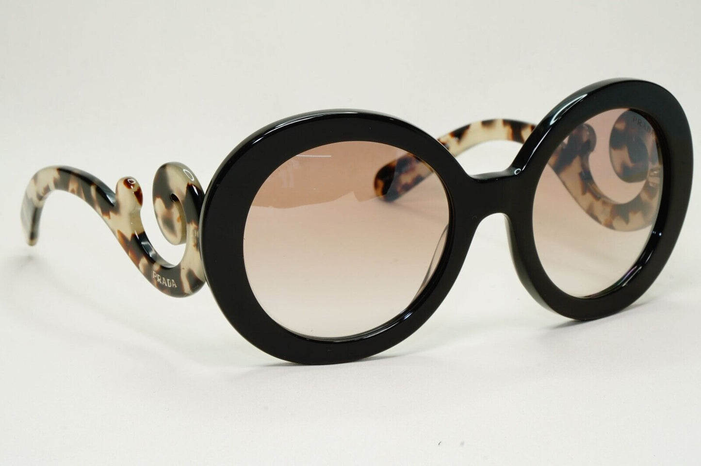 Prada Sunglasses Baroque Swirl Round Black Marble PR27NS SPR 27N UAO-4O0 141024