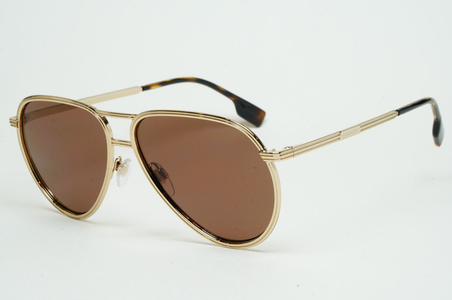 Burberry Sunglasses Scott Gold Metal Pilot Brown BE 3135 1109/73 59mm