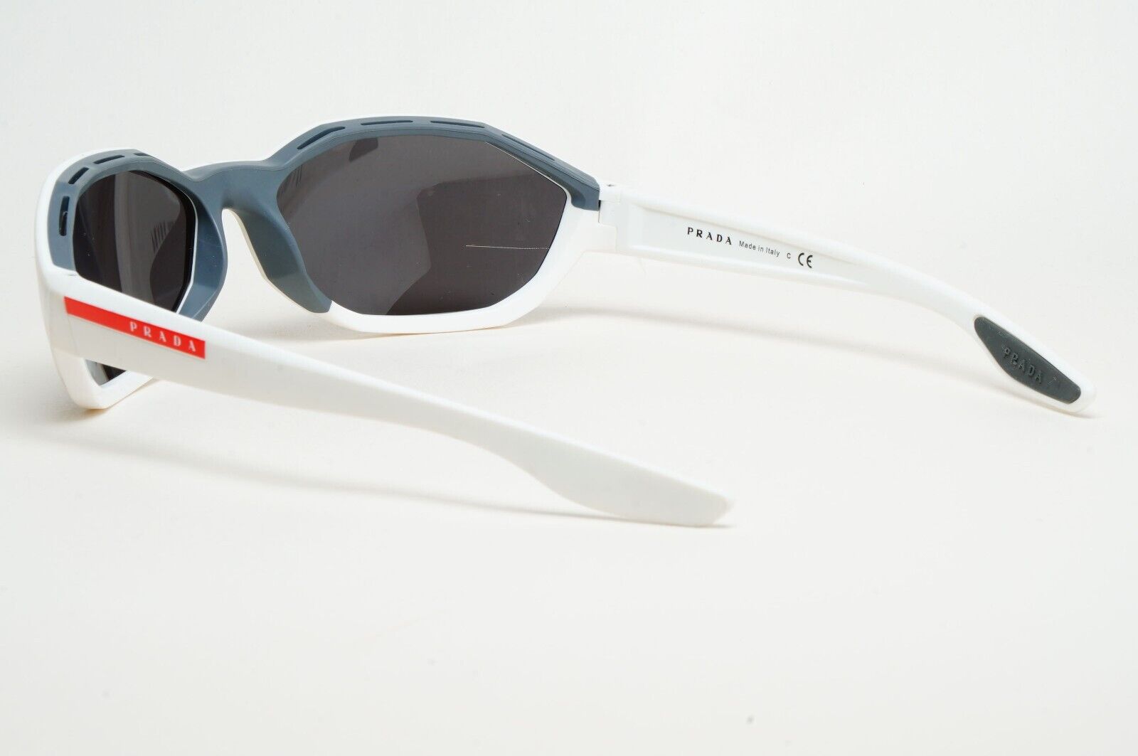 Prada Sunglasses White Black Wrap Angular PS04US SPS 04U AAI-9Q1 231124