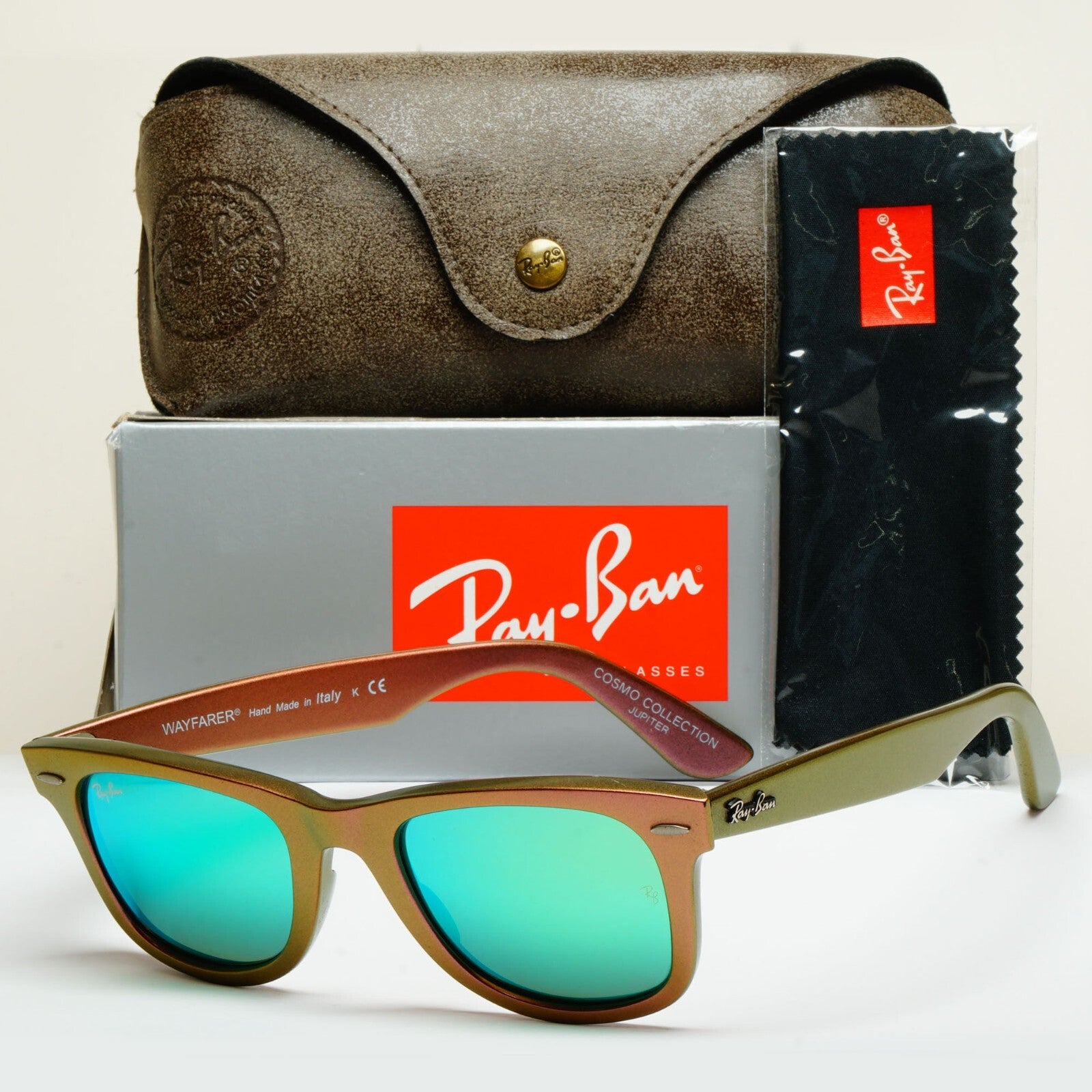 Ray-Ban Sunglasses Wayfarer Cosmo Jupiter Metallic Brown RB 2140 6110/19 200225