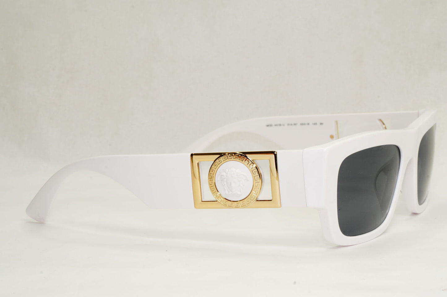 Versace Sunglasses White Gold Medusa Grey Square MOD VE 4416-U 314/87 53mm