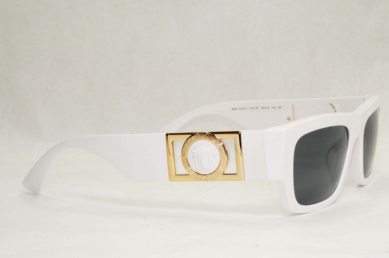 Versace Sunglasses White Gold Medusa Grey Square MOD VE 4416-U 314/87 53mm
