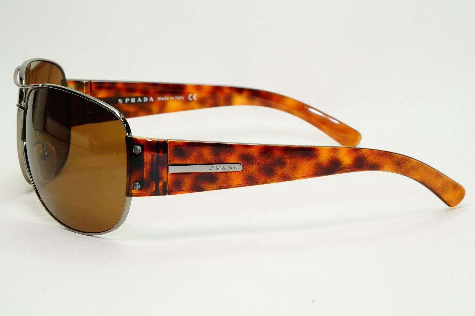 Prada Sunglasses 2006 Vintage Brown Pilot Tortoise PR52GS SPR 52G 5AV-6S1 280924