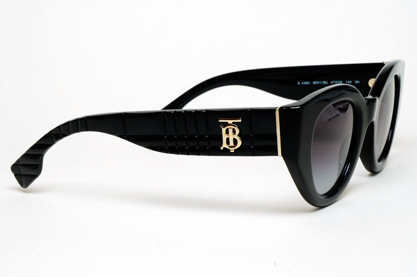 Burberry Sunglasses Meadow Black Gold Grey Gradient BE 4390 3001/8G 47mm