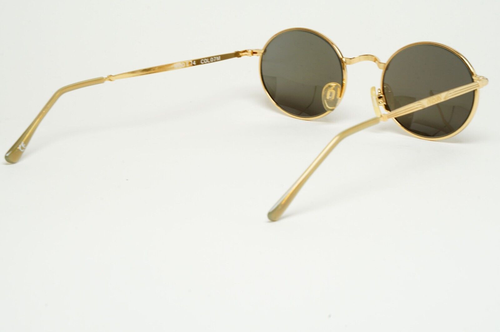 Versus Sunglasses 1996 by Gianni Versace Vintage Round Gold MOD E74 COL 07M