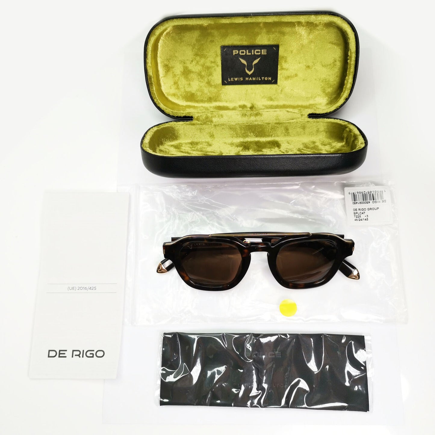Police Lewis Hamilton F1 Sunglasses Brown Tortoiseshell Gold SPL C47 COL 722X