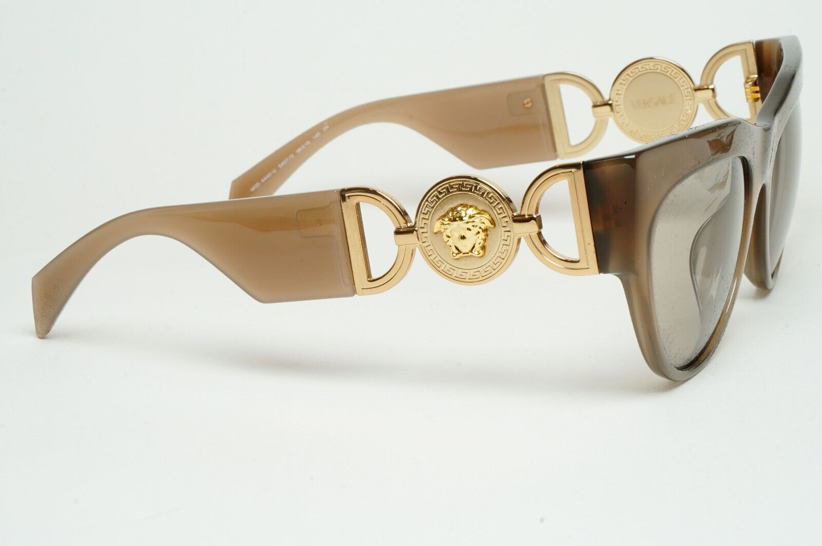Versace Sunglasses Brown Gold Medusa Grey Square MOD VE 4440-U 5407/3 56mm