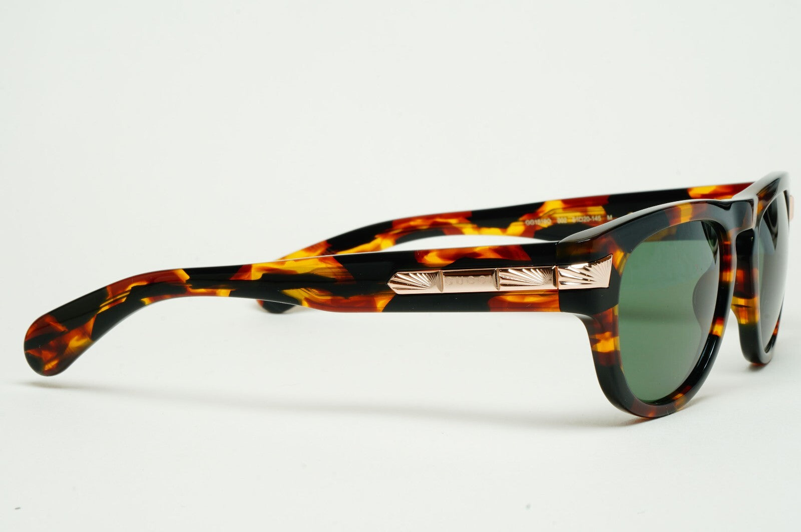 Gucci Sunglasses 2023 Brown Tortoise Green Square GG1519O 002 51mm 100325