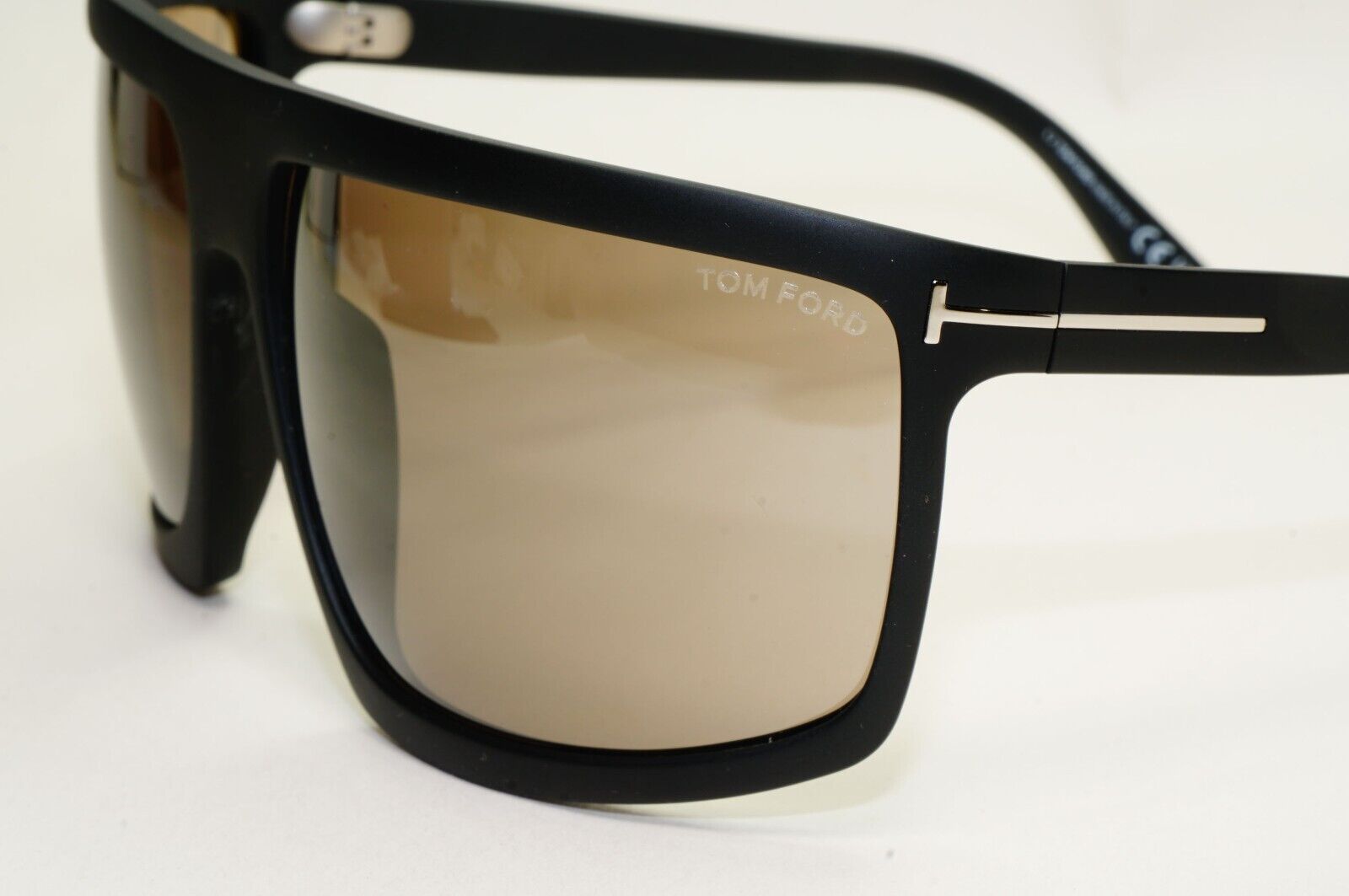 Tom Ford Sunglasses Clint-02 Black Matte Wrap Brown Large FT1066 TF 1066 02L