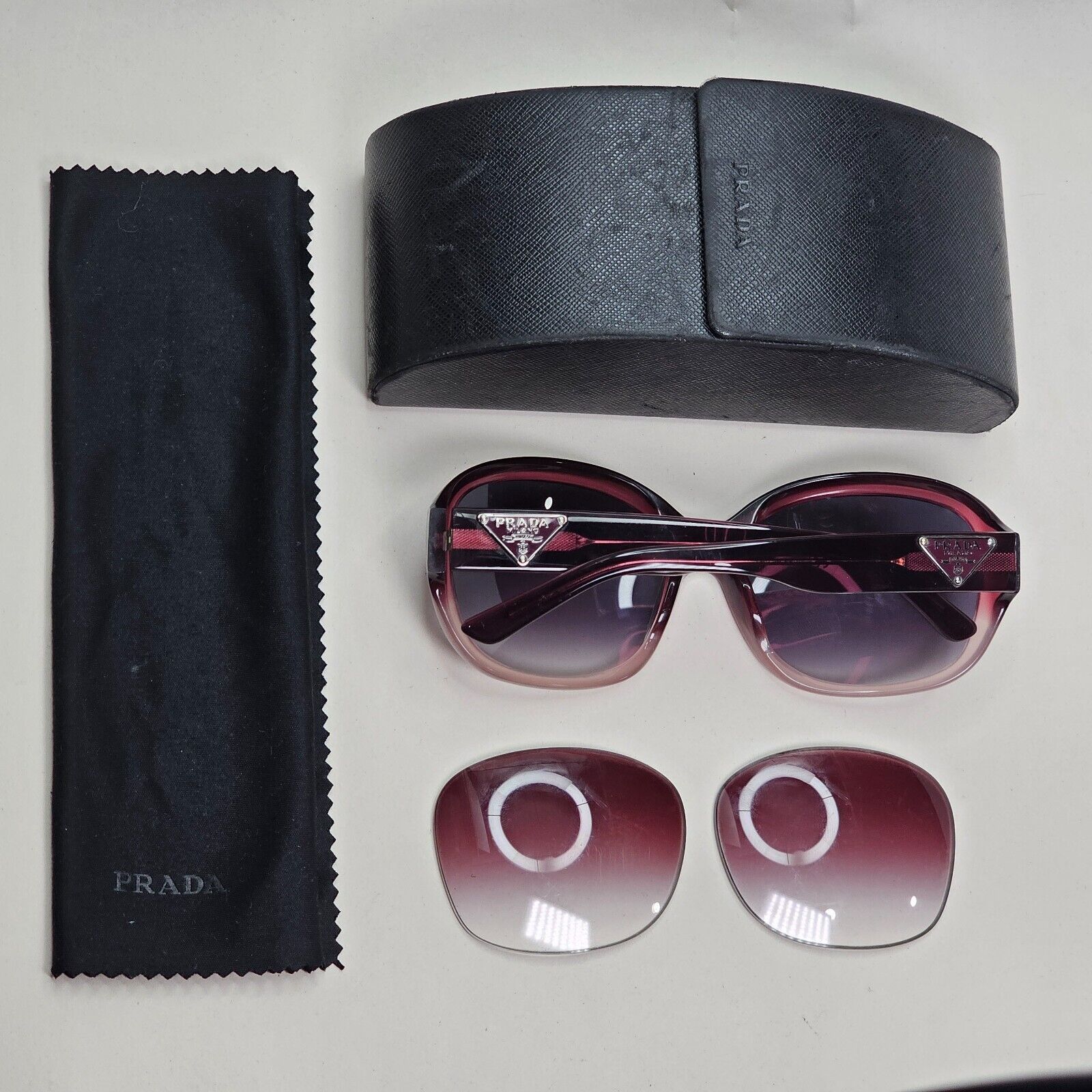 Prada Sunglasses 2011 Vintage Pale Red Triangle PR10MS SPR 10M ZYV-3M1 081124