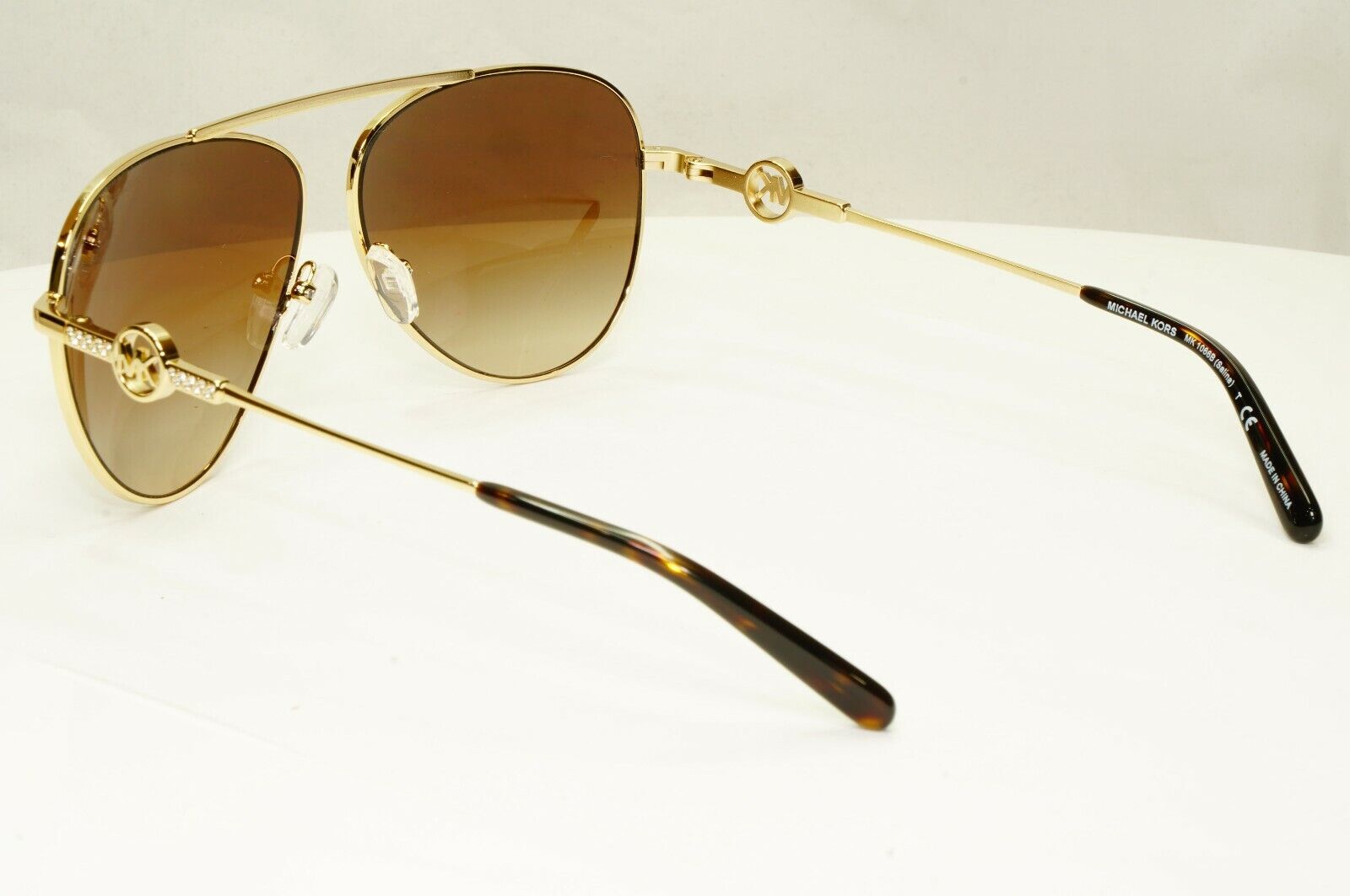 Michael Kors Sunglasses Pilot Gold Brown Gradient MK 1066-B Salina 1001/13