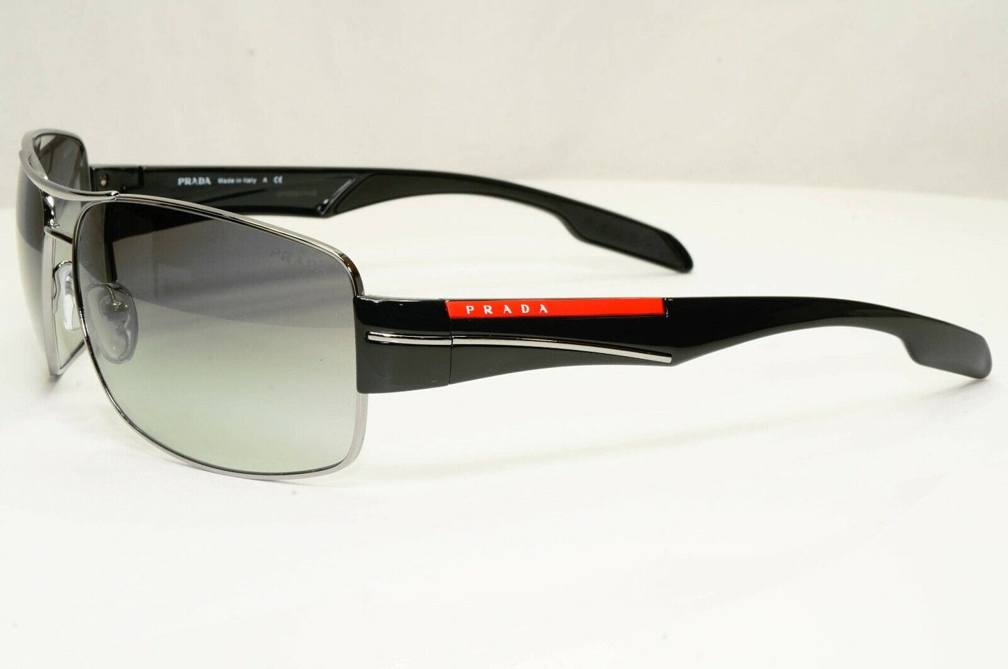 Prada Sunglasses Mens Black Grey Gradient Fade Square PS53NS SPS 53N 5AV-3M1