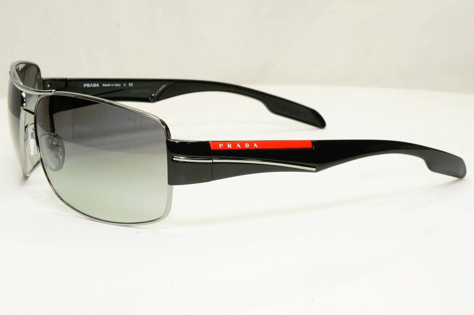 Prada Sunglasses Mens Black Grey Gradient Fade Square PS53NS SPS 53N 5AV-3M1