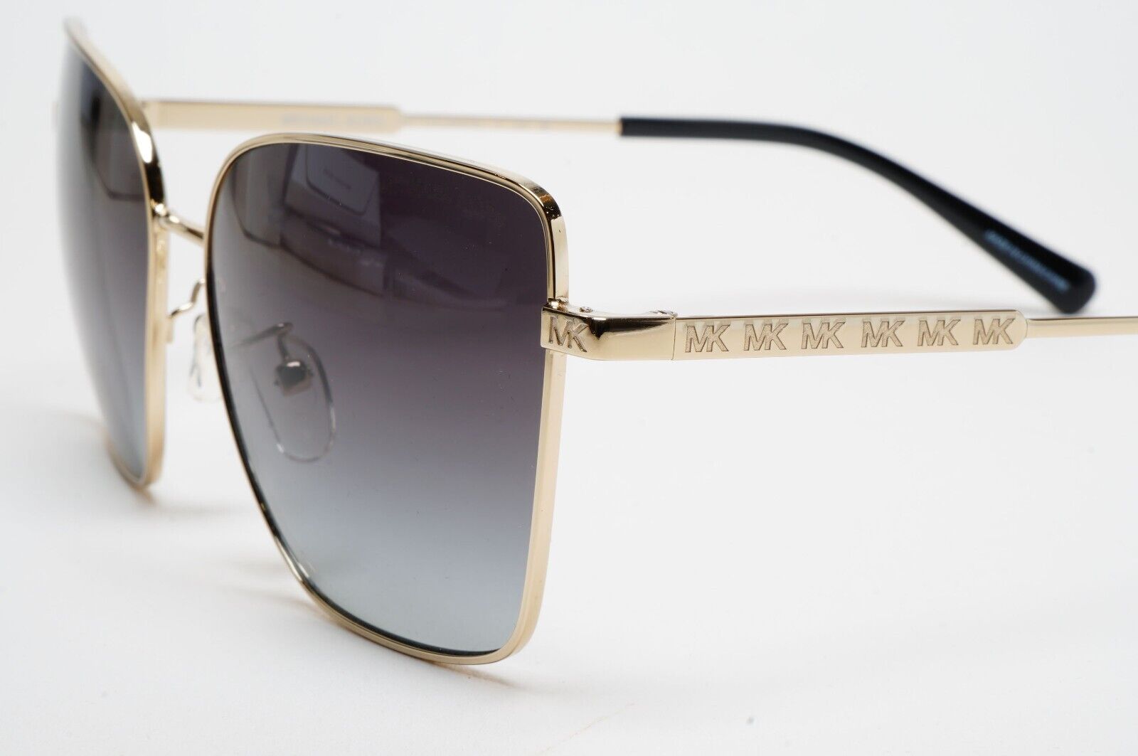 Michael Kors Sunglasses Gold Grey Gradient Metal Square MK 1108 Bastia 1014/8G