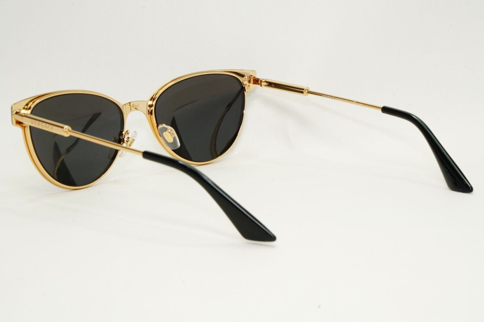 Versace Sunglasses Black Gold Medusa Metal Frame MOD VE 1277 1433 54mm