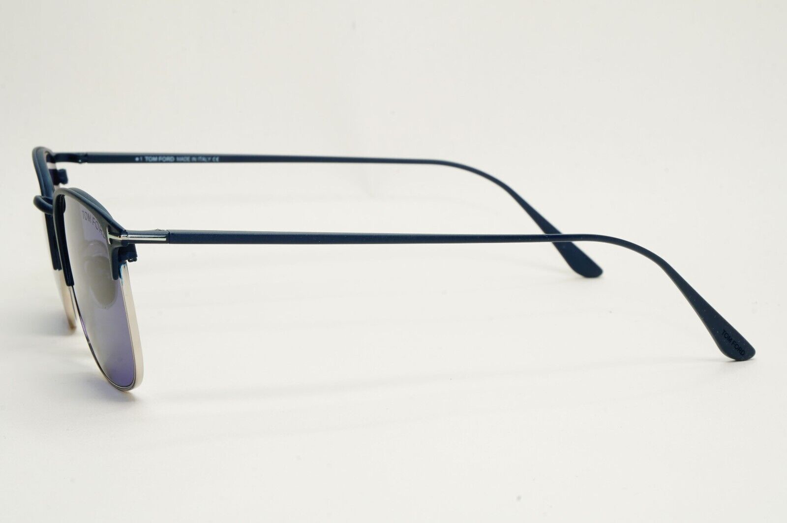 Tom Ford Sunglasses Dark Blue Gold Metal Square Liv FT0851 TF 851 91V 52mm