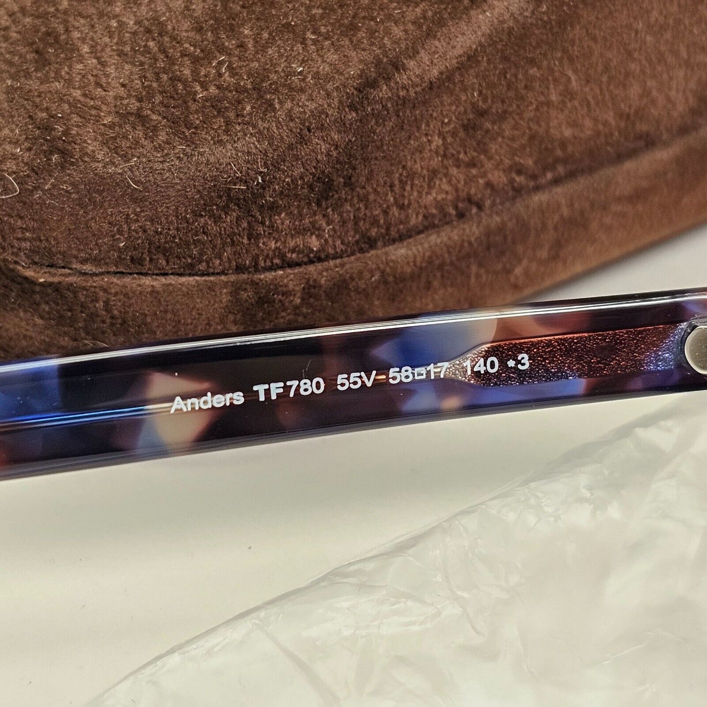 Tom Ford Sunglasses Anders Blue Brown Marble Square FT0780 TF 780 55V 58mm