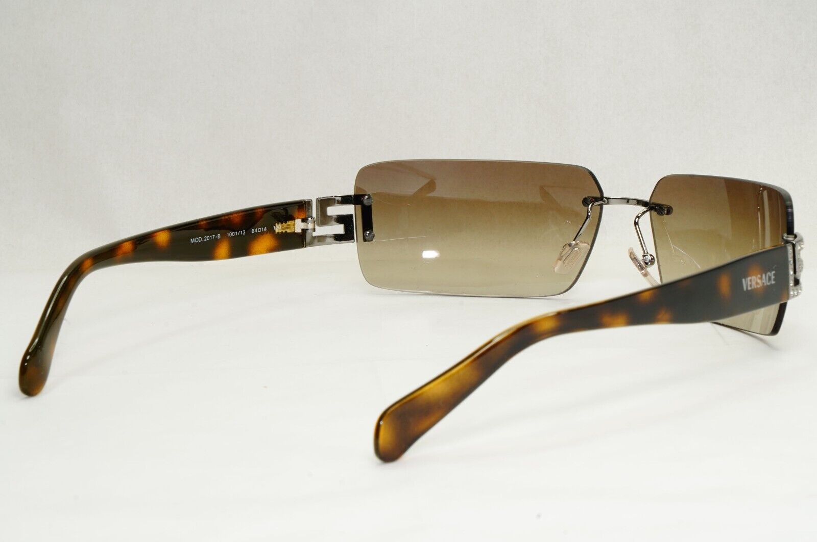 Versace Sunglasses 2004 Vintage Wrap Brown Gradient MOD 2017-B 1001/13 180324