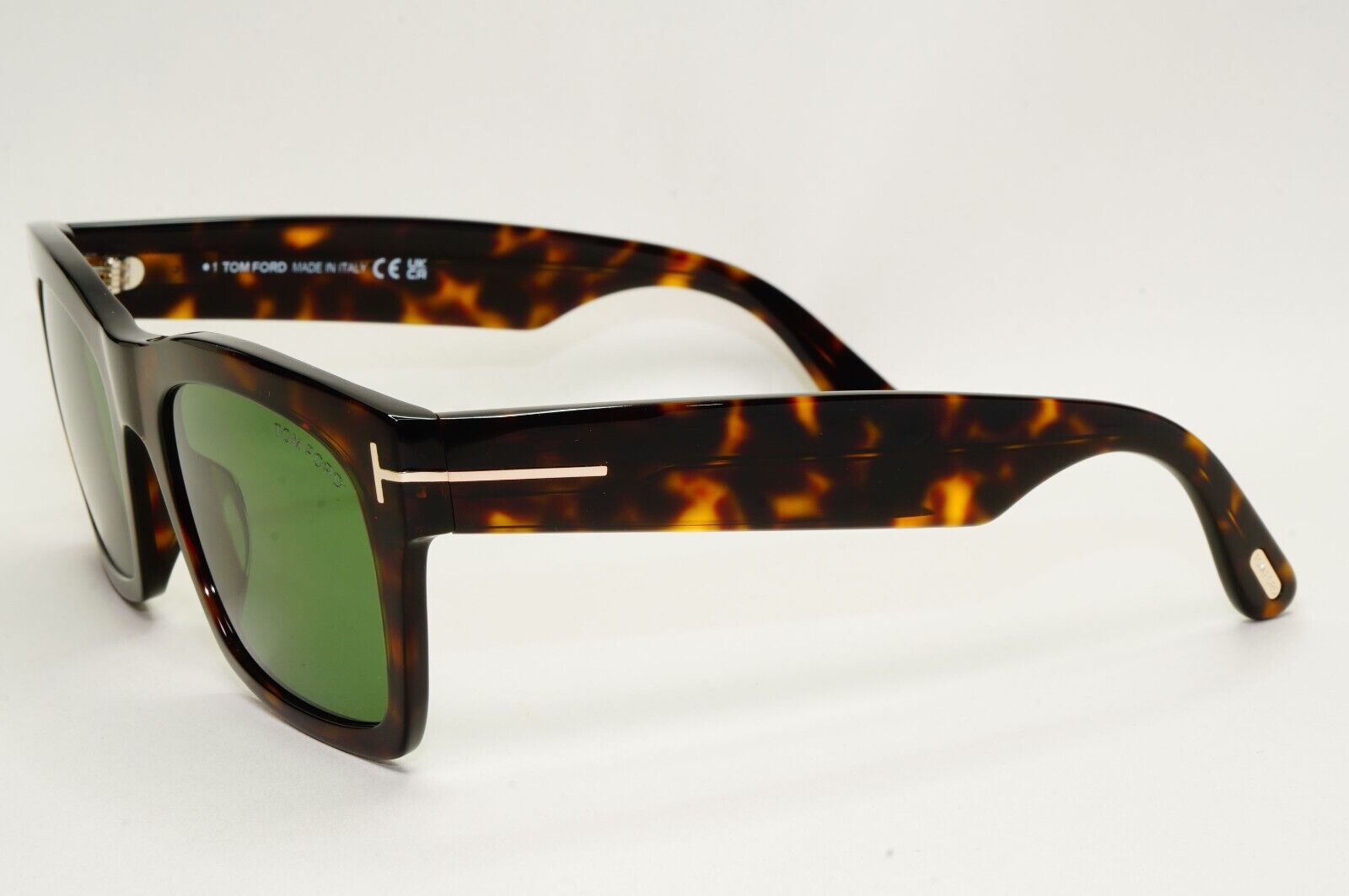 Tom Ford Sunglasses Nico-02 Brown Dark Tortoise Green Square FT1062 TF 1062 52N