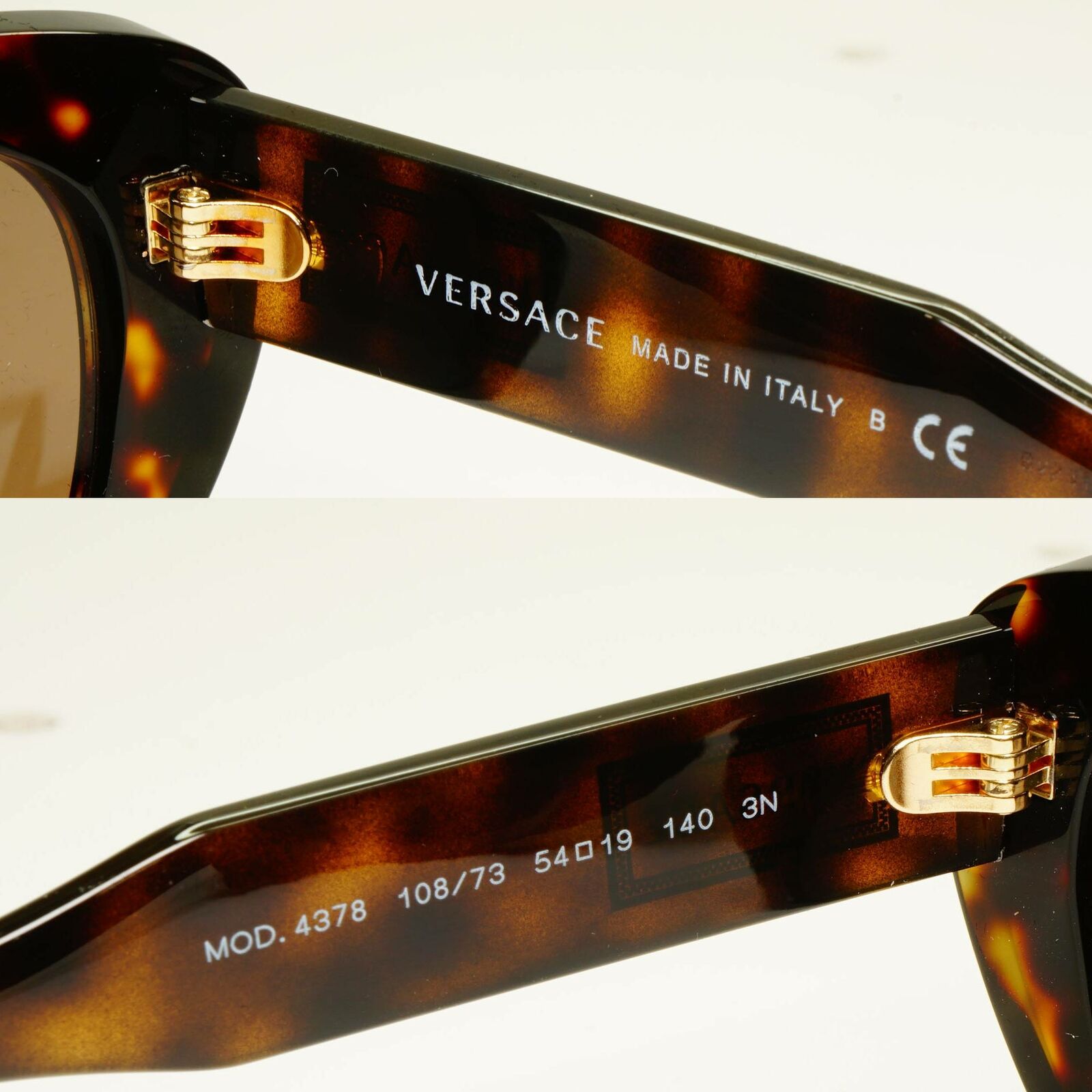 Versace Womens Brown Sunglasses Square Havana Tortoiseshell MOD 4378 108/73