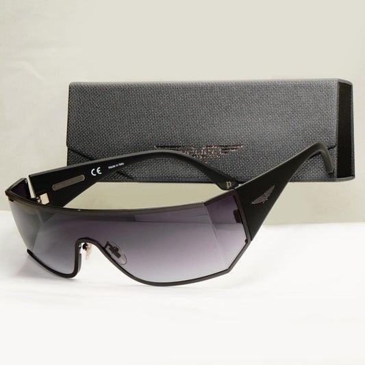 Police Black Shield Sunglasses Gradient Smoke Visor SPL 892 Origins 5 COL 0627 A