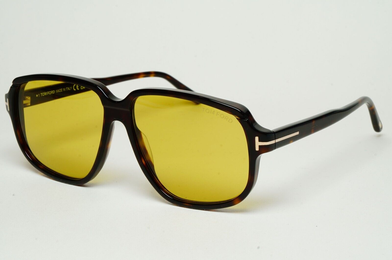 Tom Ford Sunglasses Anton Yellow Brown Tortoiseshell Square FT1024 TF 1024 52E