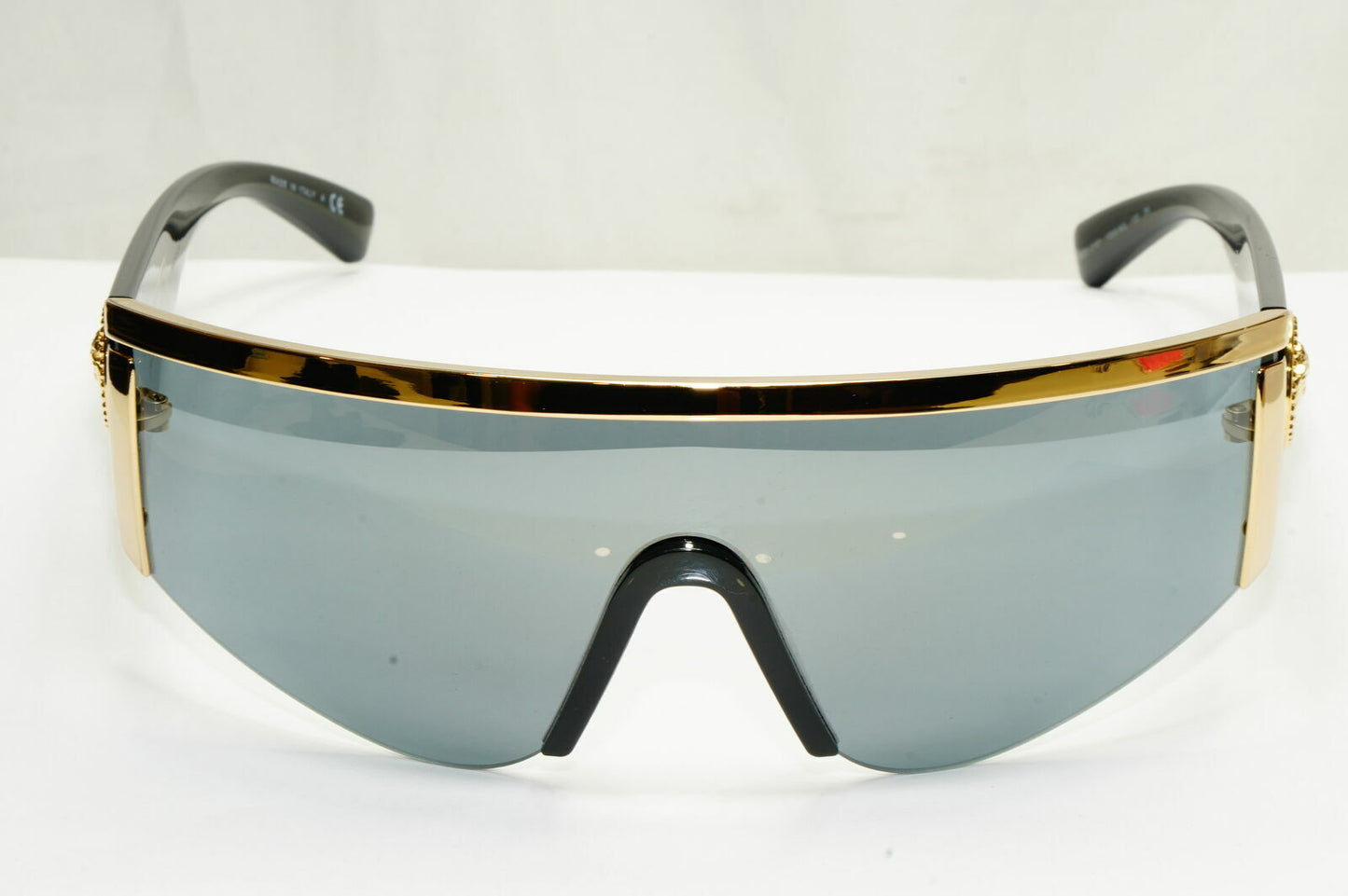 Versace Sunglasses Gold Medusa Shield Black 1996 Tribute 2197 1000/6G [a] 38875
