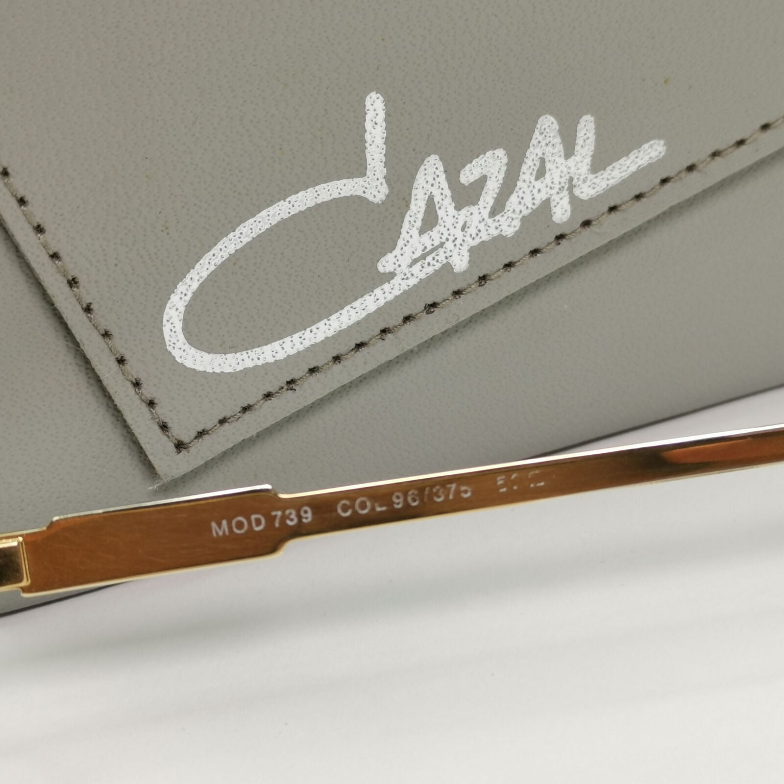 Cazal 1990s Gold Sunglasses Vintage Pilot Silver Brown MOD 739 COL 96/375 181022