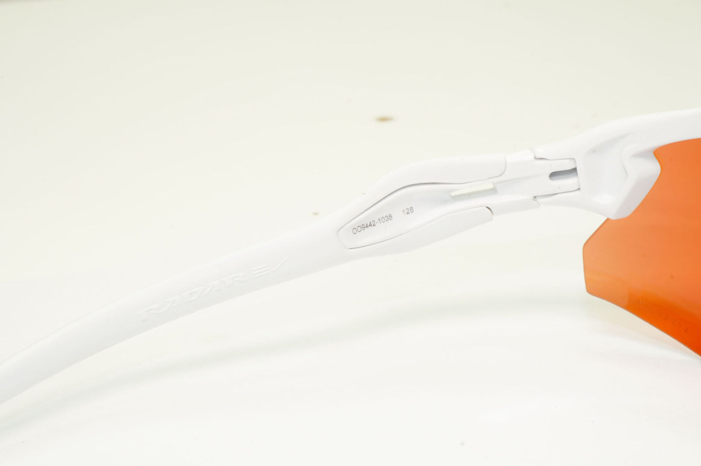 Oakley Radar EV Advacer Sunglasses White Red Mirror Prizm Snow OO 9442 1038
