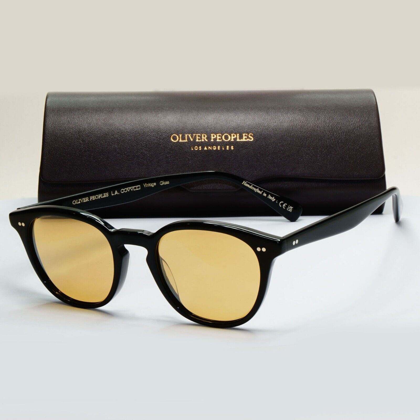 Oliver Peoples Desmon Sunglasses Black Yellow Mustard OV 5454SU 1005/0F 50mm
