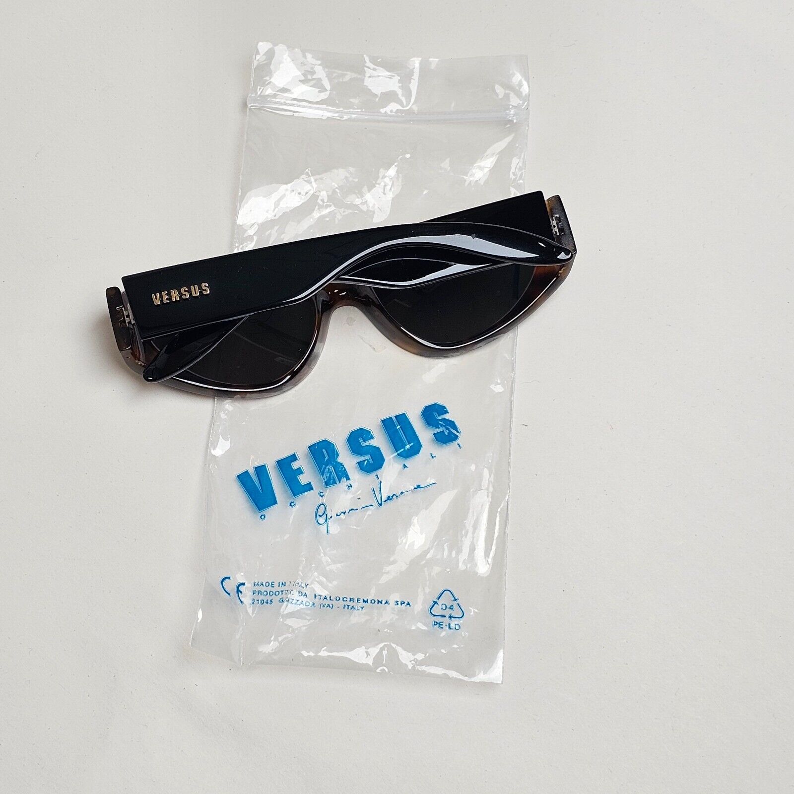 Versus Sunglasses 1996 by Gianni Versace Vintage Brown Black MOD E01 COL 239