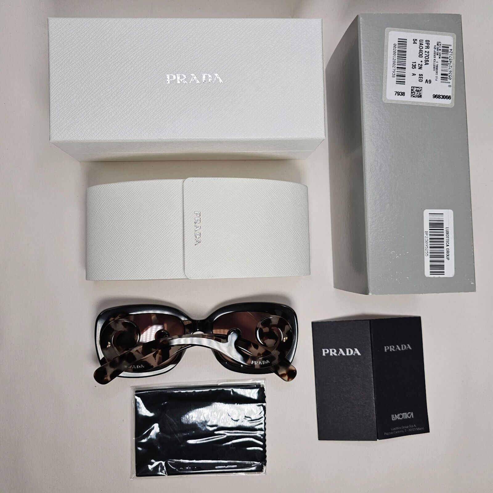 Prada Sunglasses Baroque Swirl Brown Marble Gradient PR27OS-A SPR 27O-A UAO-4O0