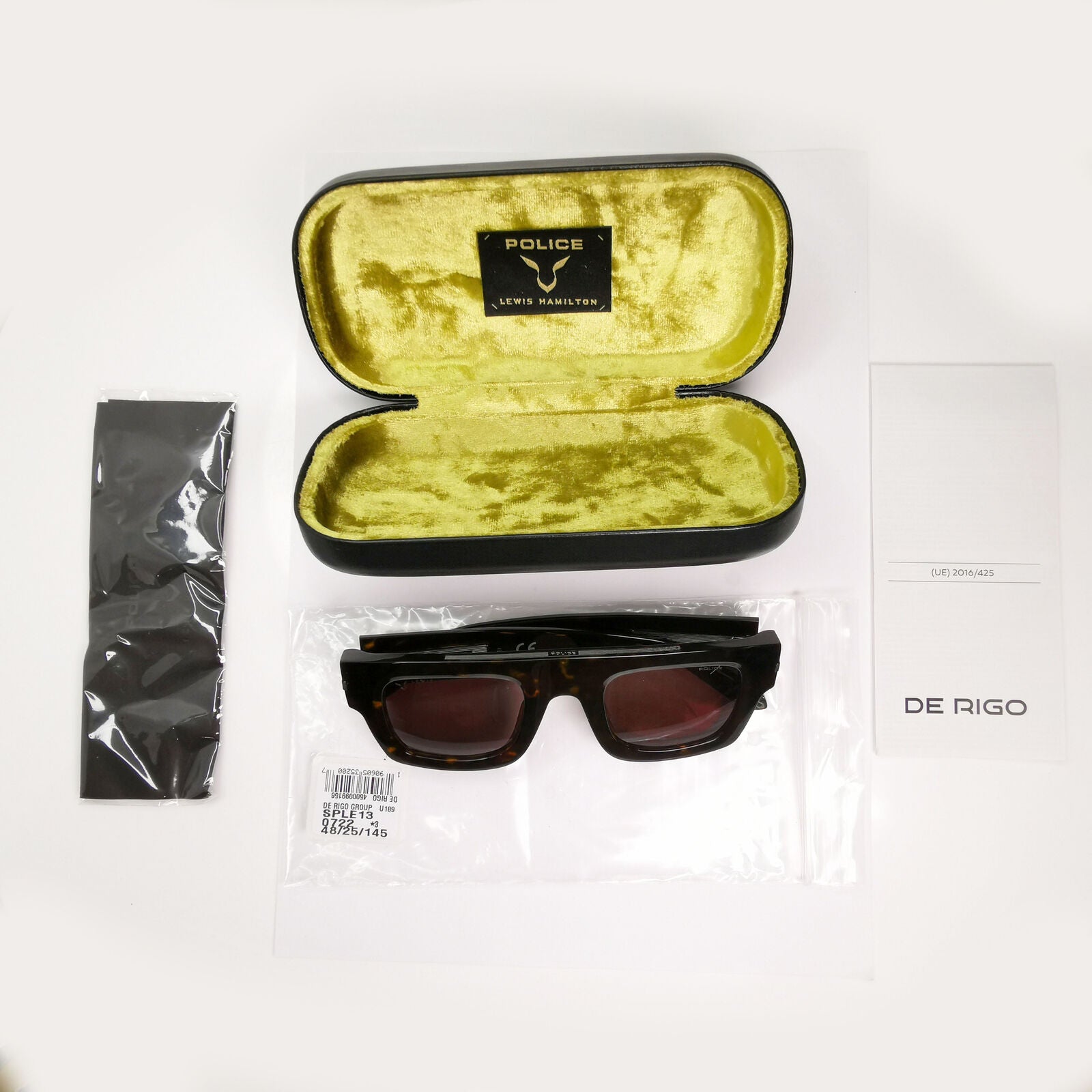 Police Lewis Hamilton F1 Sunglasses Dark Brown Havana Square SPL E13 COL 0722