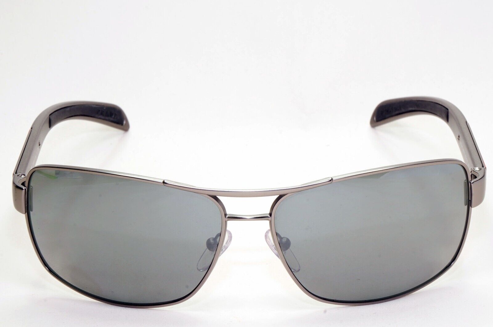 Prada Sunglasses Silver Grey Mirror Navigator Wrap PS54IS SPS 54I 7CQ-7W1 260724