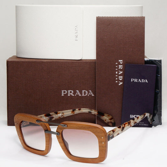 Prada Sunglasses Wood Square 2015 Brown Tortoise PR30RS SPR 30R IAM-4O0 051223